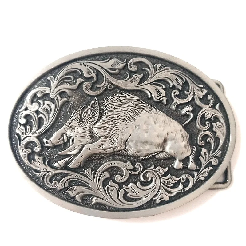 Ремень с пряжкой в виде животного для мужчин классический пояс ковбойском стиле