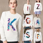 Женская одежда, свитшот с длинным рукавом, пуловер, Повседневная Осенняя теплая мягкая толстовка с принтом букв и круглым вырезом