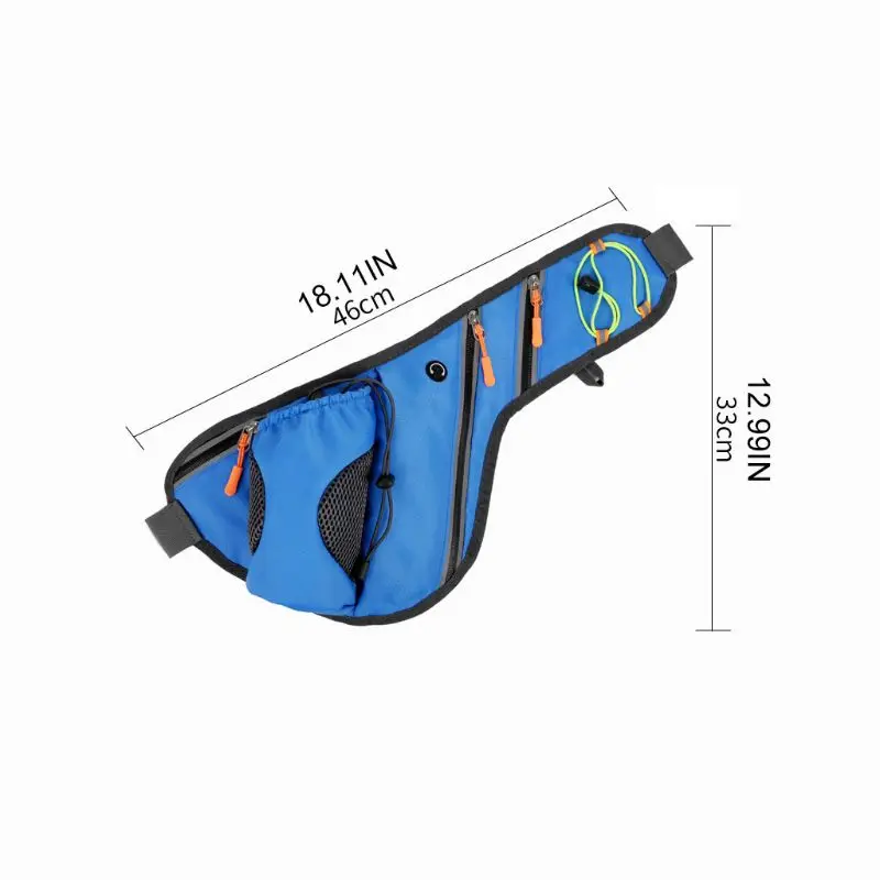 

2021 New Sports Mobile Phone Large Capacity Waist Pack with Bottle Holder Texture Bum Bag