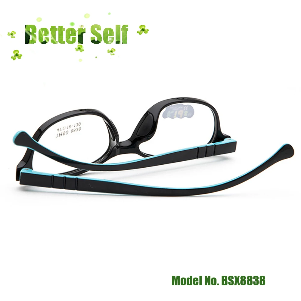 Круглые очки для студентов мягкие безопасные TR90 детские близорукости линзы BSX8838
