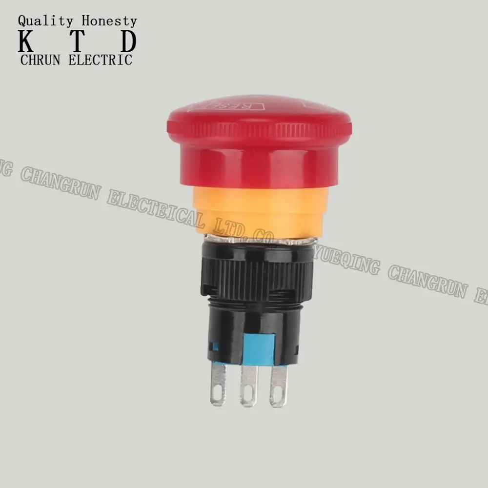 Большой с грибовидной головкой Кнопка аварийной остановки YJ-LA16-11ZS 3-х контактный