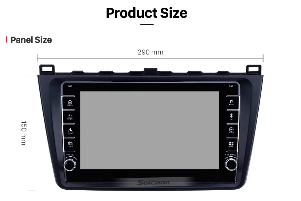 Seicane для Mazda 6 Rui wing 2008 2009 2010 2011- Android 9,1 автомобильный gps-навигатор плеер стерео 2DIN ram 2 Гб rom 32 ГБ