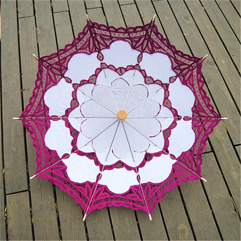 Кружевной зонт ручной работы в стиле Виктория зонтик с длинной ручкой реквизит