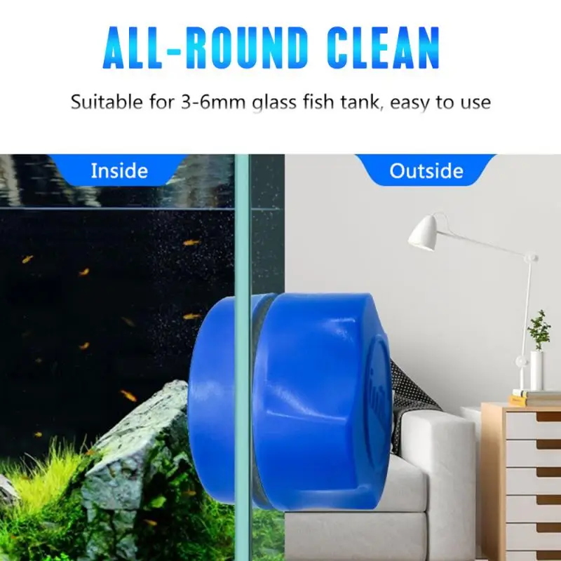 

Fish Tank Magnetic Clean Brush Aquarium Glass Floating Algae Scraper Curve Glass Cleaner Scrubber Tool Window Cleaning Supplies