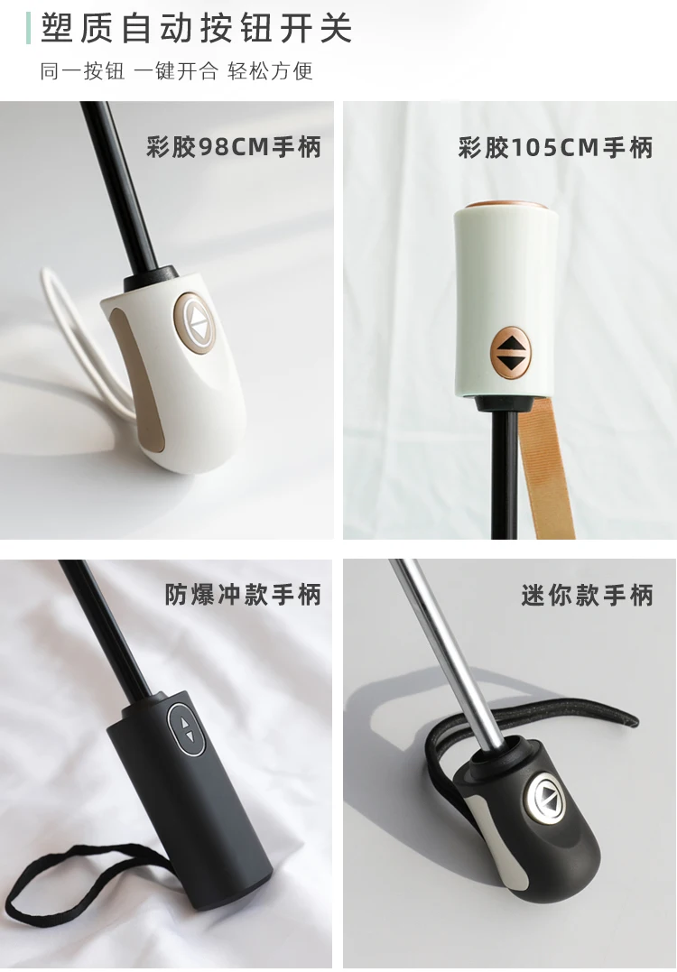 

Automatic Folding Small Parasol Women Strong Anti Uv Umbrella Clear Lightweight Summer Paraplu Self Defense Umbrella AB50UB