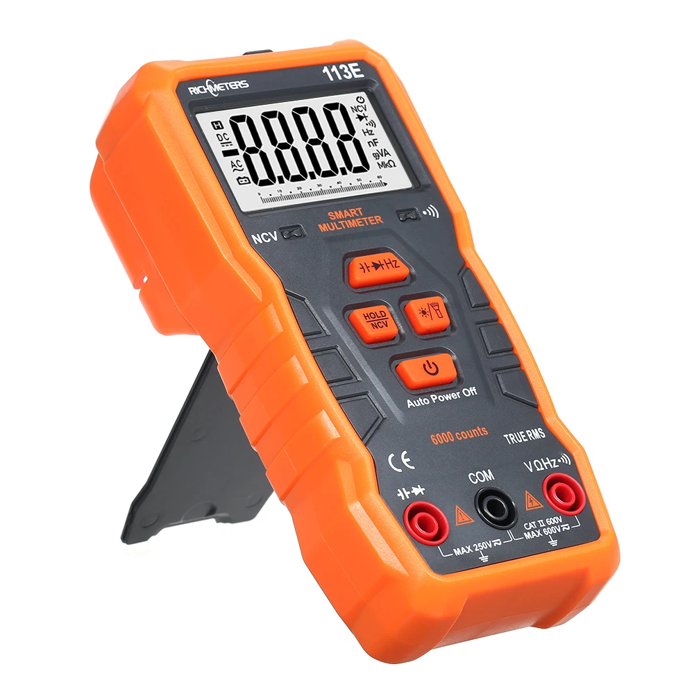 RICHMETERS RM113E NCV Digital Multimeter 6000 Counts Auto Ranging AC/DC Voltage Temperature Measuring Meter VS RM113A RM113D | Инструменты