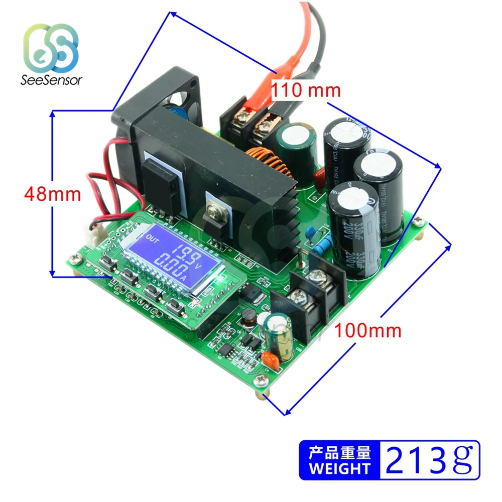 Повышающий преобразователь напряжения BST900W высокоточный силовой модуль с