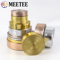 meetee 5m 5 30mm width synthetic pu leather ribbon gold silver bag cords diy clothing jewelry decor bows band necklace material