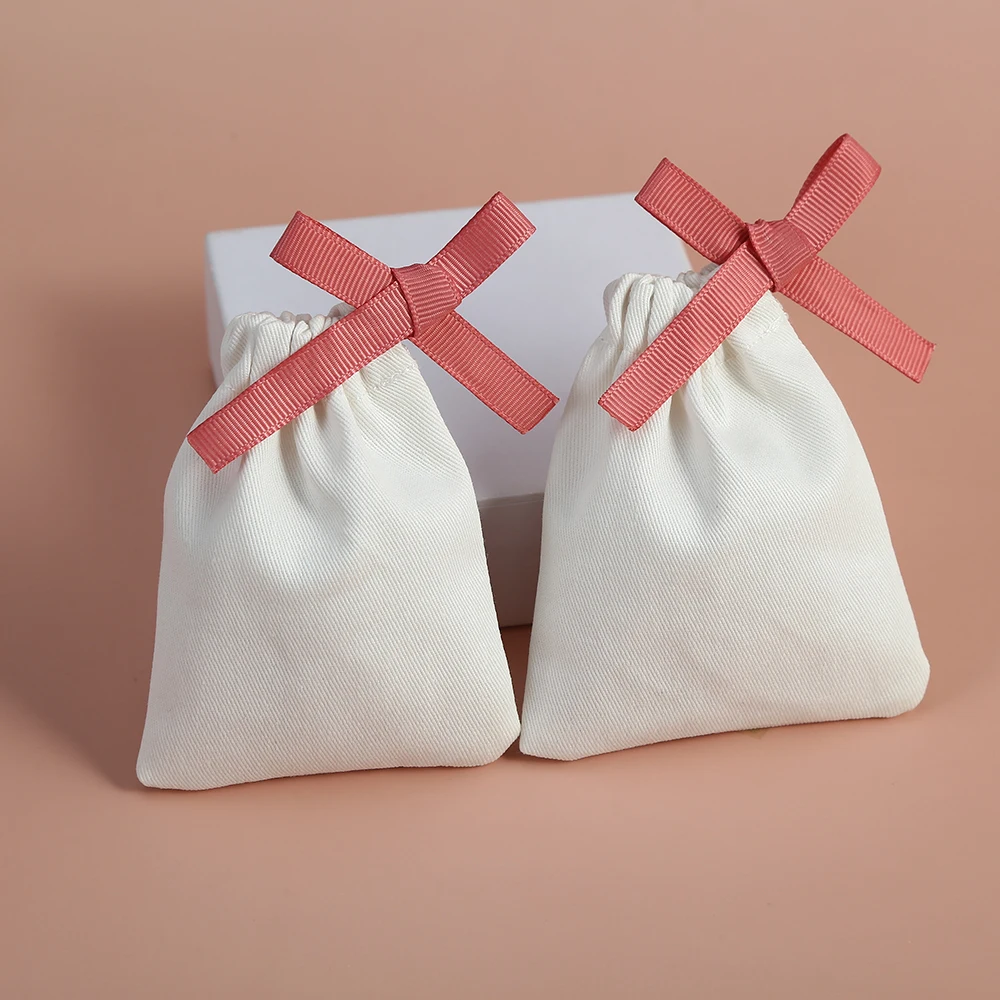 

Плотная хлопчатобумажная Холщовая Сумка 10 А, белая сумка для упаковки ювелирных изделий со стандартными шикарными маленькими карманами ручной работы для свадебных подарков