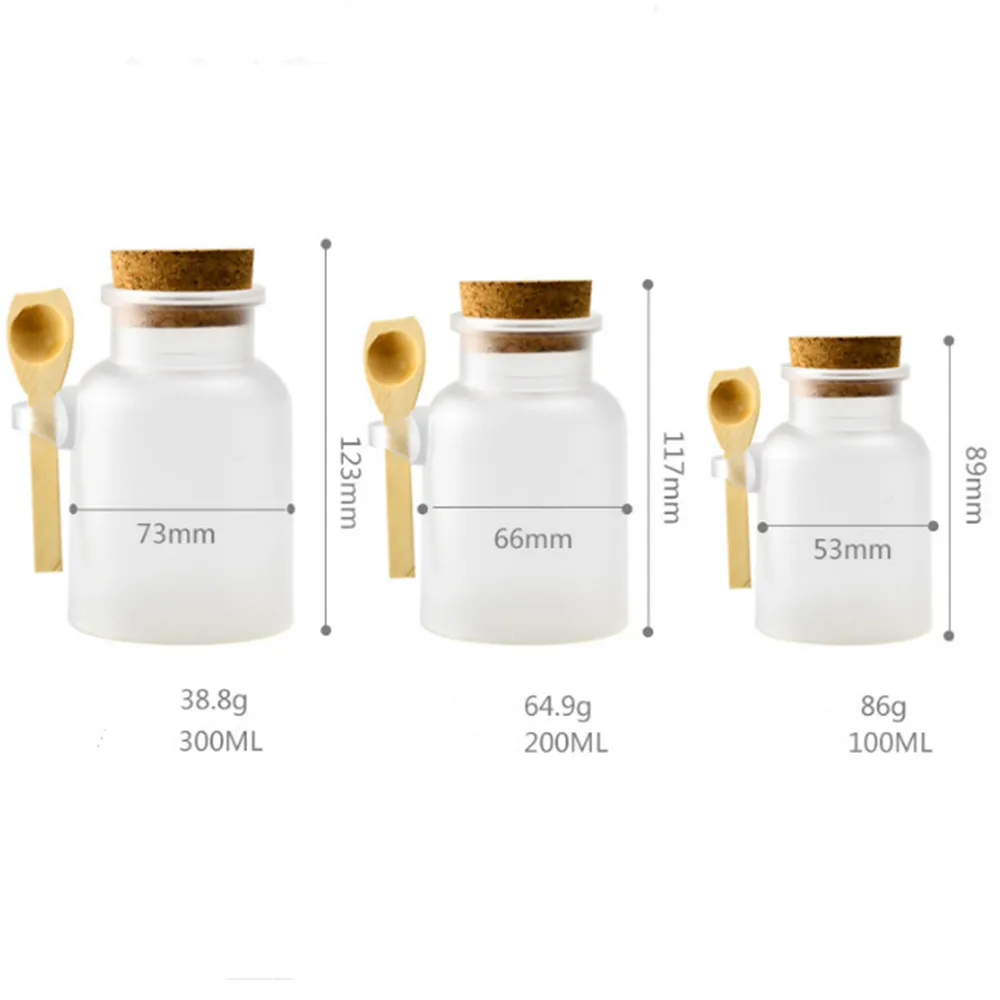 1 шт. 100/200/300ml прозрачный Соль для ванной бутылка Высокое качество ABS бутылки