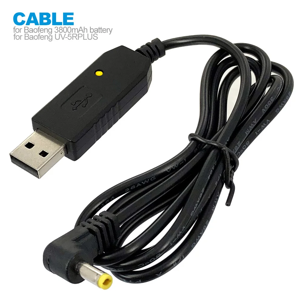 Зарядный USB кабель для BaoFeng аккумулятор серии 3800 ма/ч рации Baofeng с зарядкой от на