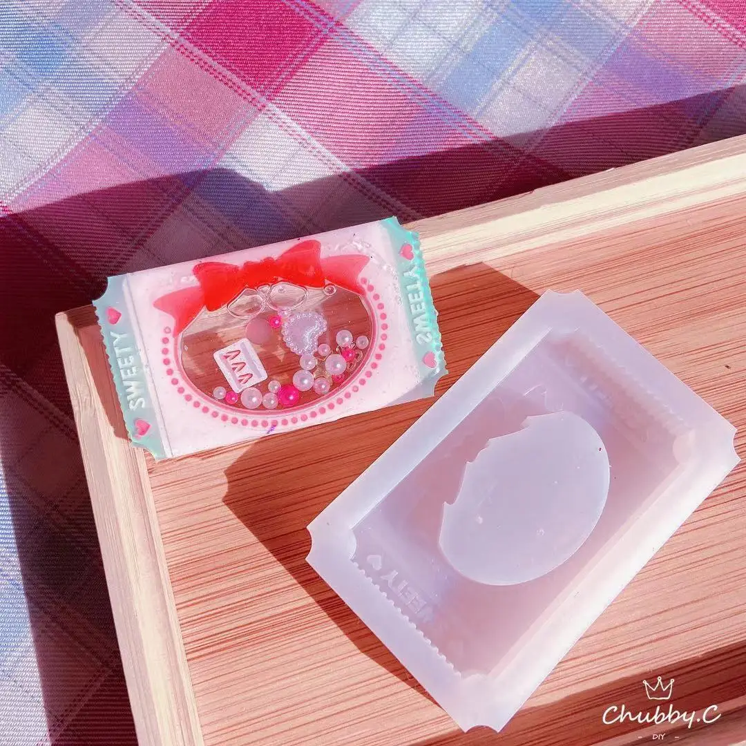 

butterfly stamp quicksand resin shaker mold rectangle shape silicone mold handmade replication