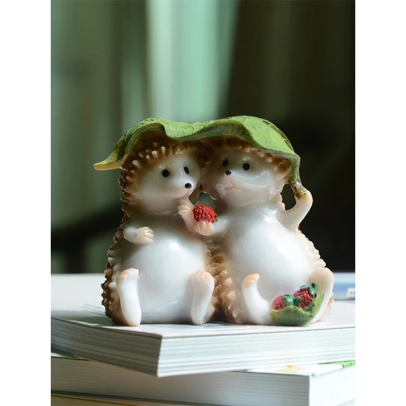 Милый милый мини Ежик сказочный сад миниатюрная фигурка из смолы подарки для