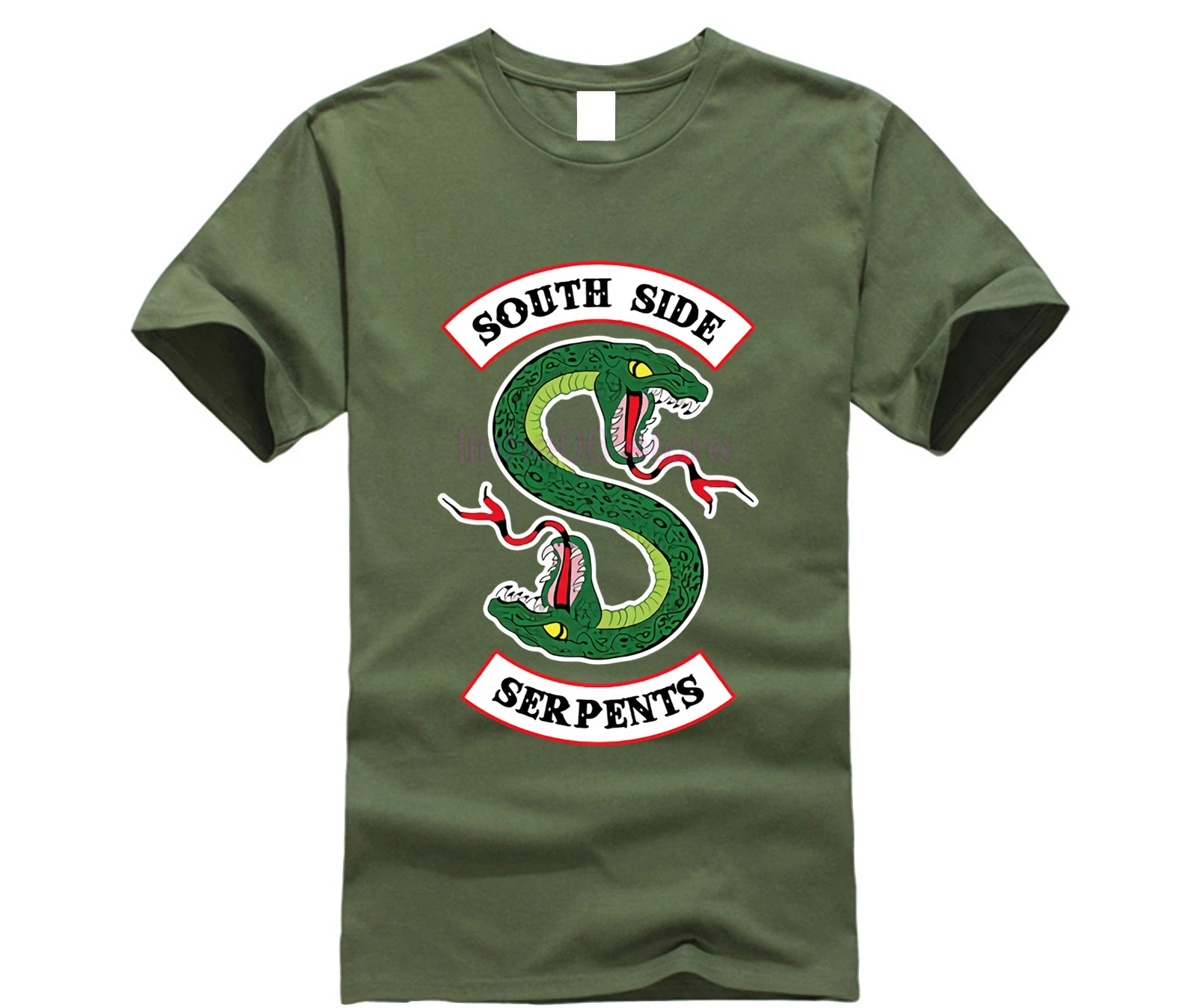Мужская футболка с надписью South Side Serpents хлопковая повседневная черная