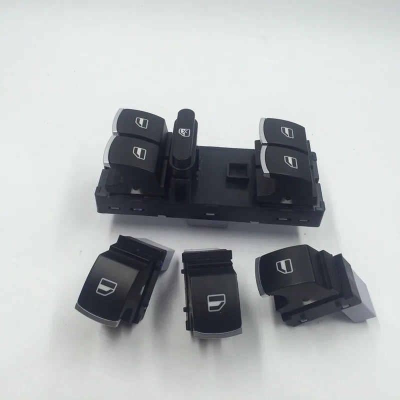 

8pcs For Volkswagen VW Passat B6 3C Switch Chrome Headlight Side Mirror Window Trunk Switches button accessories 2006-2011