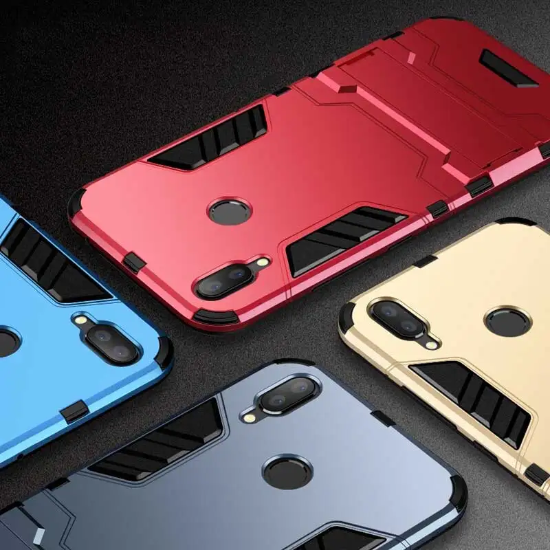 Армированный чехол для Oppo A9 A5 2020 с подставкой бампер Reno 2 Z A11X Realme 5 Pro Q TPU + PC жесткий