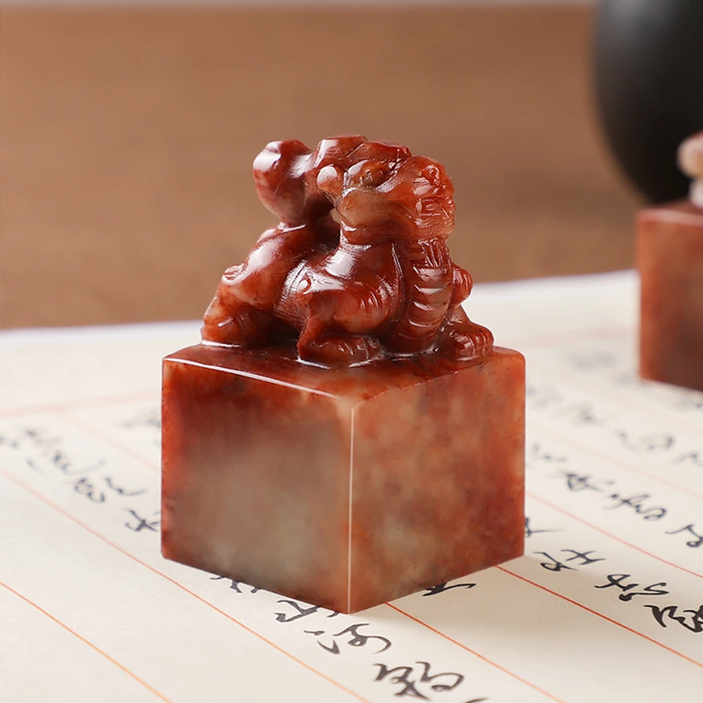 Древней китайской зверей смелый солдат дизайн личное имя штамп династии Имя для