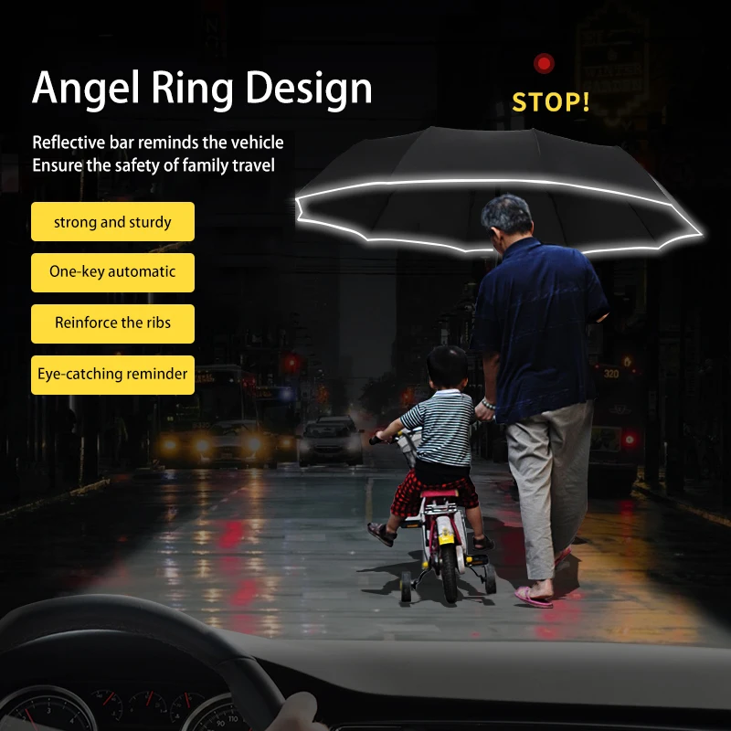 Автоматический зонт мужской женский деловой Зонт от дождя роскошный большой