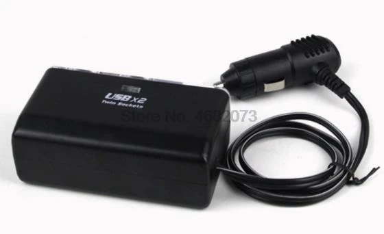От DHL или Fedex 200 шт. двойной USB Порты и разъёмы 2 Way Авто розетка для автомобильного