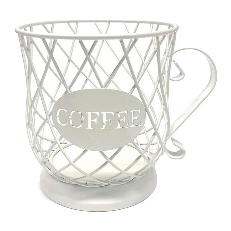 

Coffee Capsule Cup Woven Iron Wire Hollow Storage Fruit Vegetable Basket Elegant 94PF