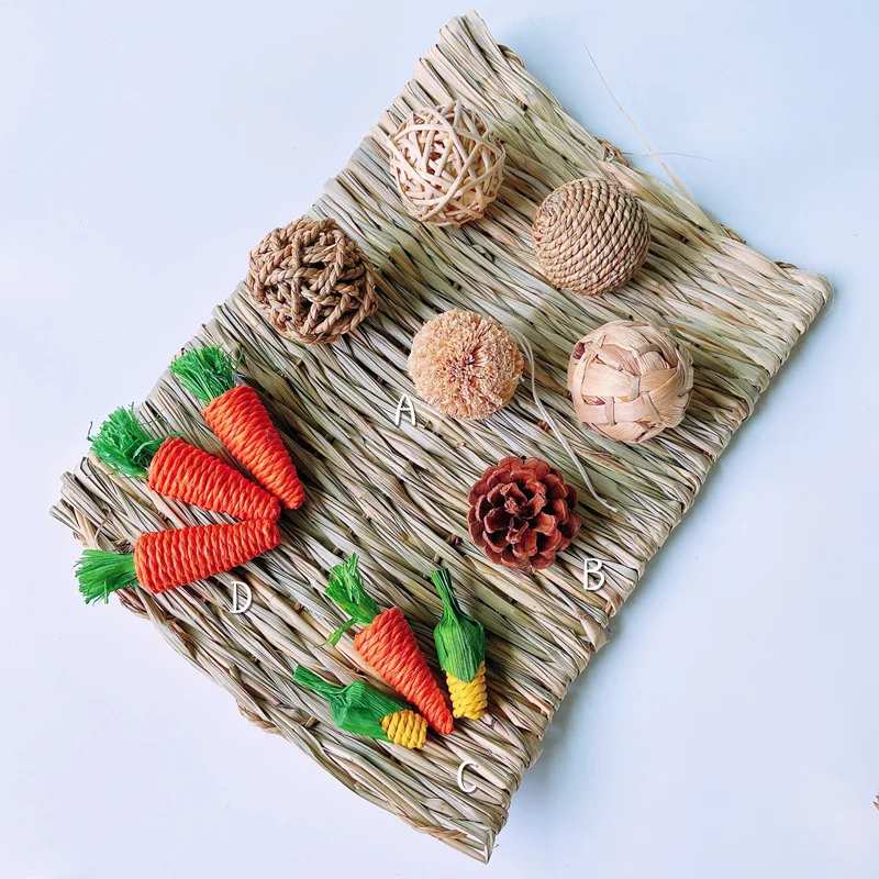 Клетка для морской свинки домашнего питомца кровати молар трава грызун тканый