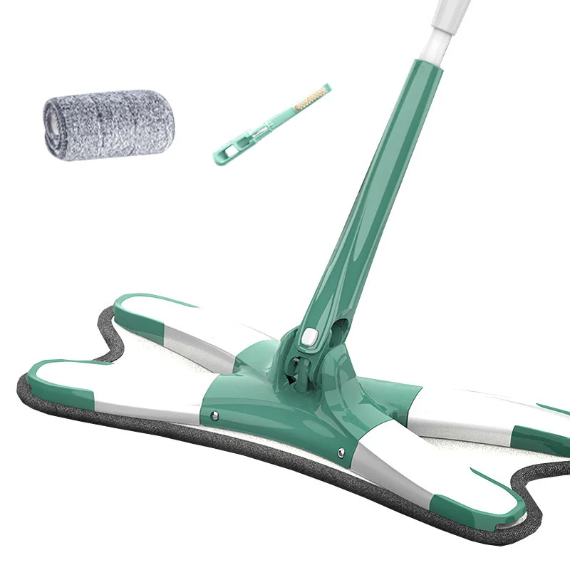 

Flat Mop Rotating Mop X-Type Hand-Washing Flat Mop Professional Microfiber Flat Mop Mop Household Mop Tile Wood Mop