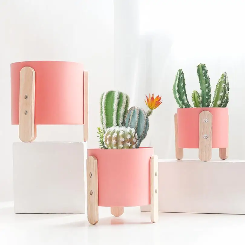 Новый яркий цветочный горшок домашний декор Металлический круглый настольное