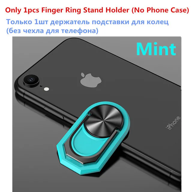 Ring Holder-Mint Мягкий резиновый Гибридный PC противоударный чехол со слотом для карт для samsung Galaxy S10e S10 S9 S8 Plus S7 Edge A8 Plus чехол Funda - Цвет: Ring Holder-Mint