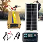 Солнечные энергетические установки комплект 104060A контроллер Панели солнечные Батарея Зарядное устройство 220W Инвертор USB Наборы полный домашний сетка Кемпинг мощность солнечная батарея солнечная батарея поход