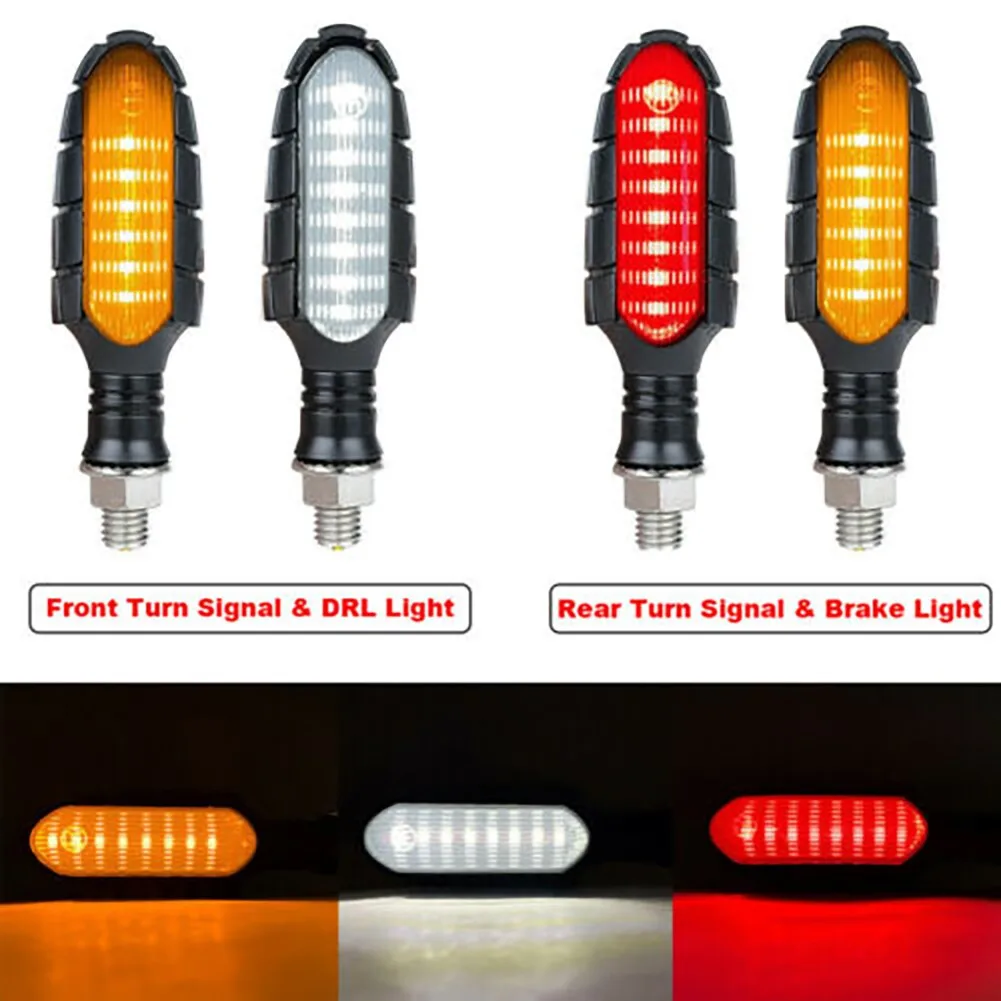 

LED Motorcycle Low Power Consumption Turn Signal Light Sequential 4pcs Set