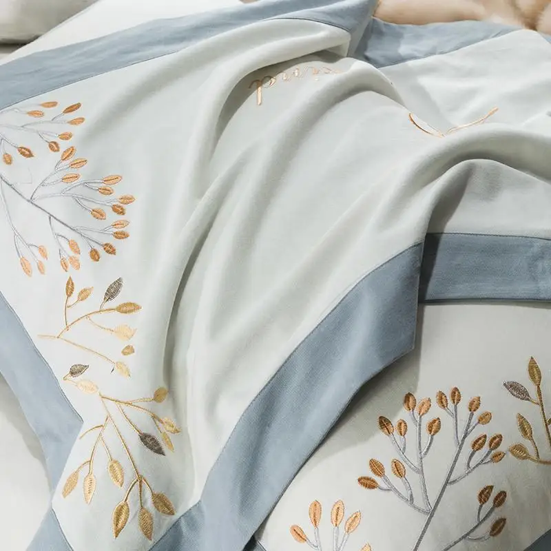 Комплект мягкого теплого постельного белья из матового хлопка 48 дюймов 600TC