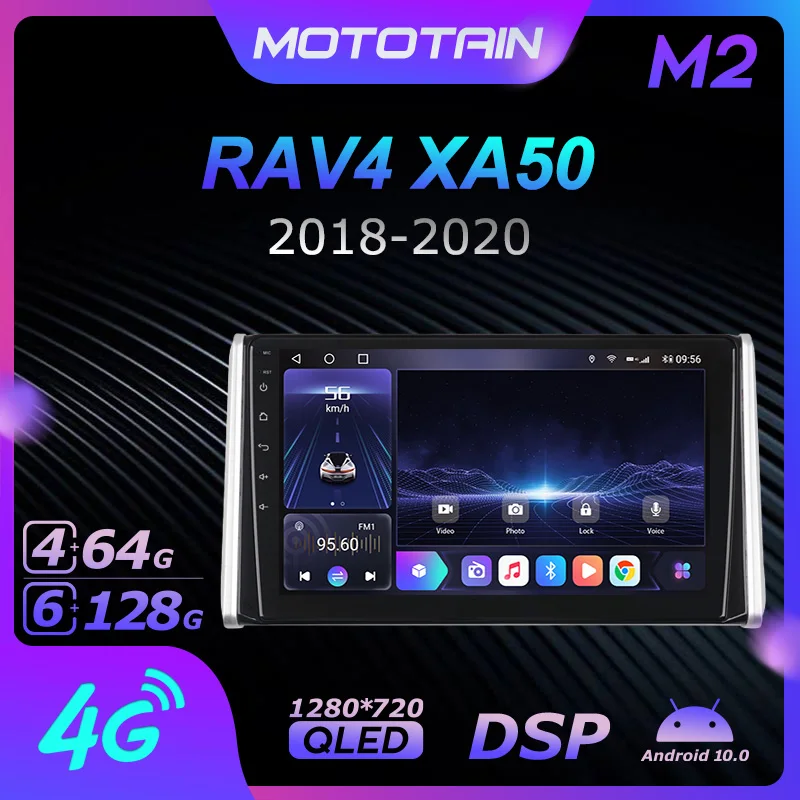 

6G+128G Android 10.0 Car Radio GPS for Toyota RAV4 XA50 2018 - 2020 GPS Navi Seteo System with 4G LTE DSP SPDIF BT 5.0 1280*720