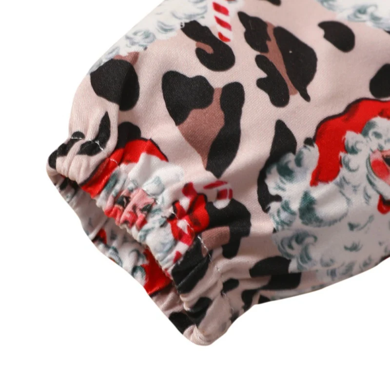 

Newborn Infant Christmas Clothes Baby Girls Long Sleeve Solid Color Romper Tops Cartoon Pattern Trousers Headband 3pcs Se3