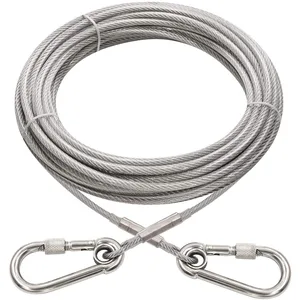 steel wire tie out cable dog leash heavy duty reflective trolley training lead for large dogs free global shipping