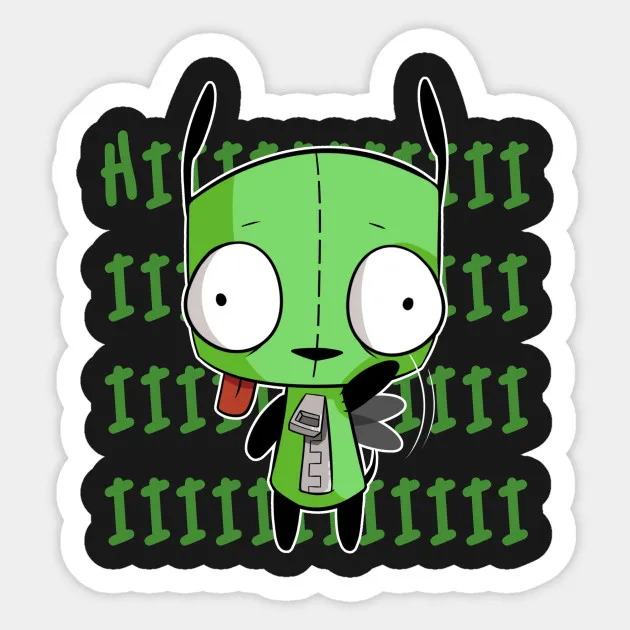 1 шт. Захватчик Зим GIR робот в маскировке наклейка автомобильный Стайлинг