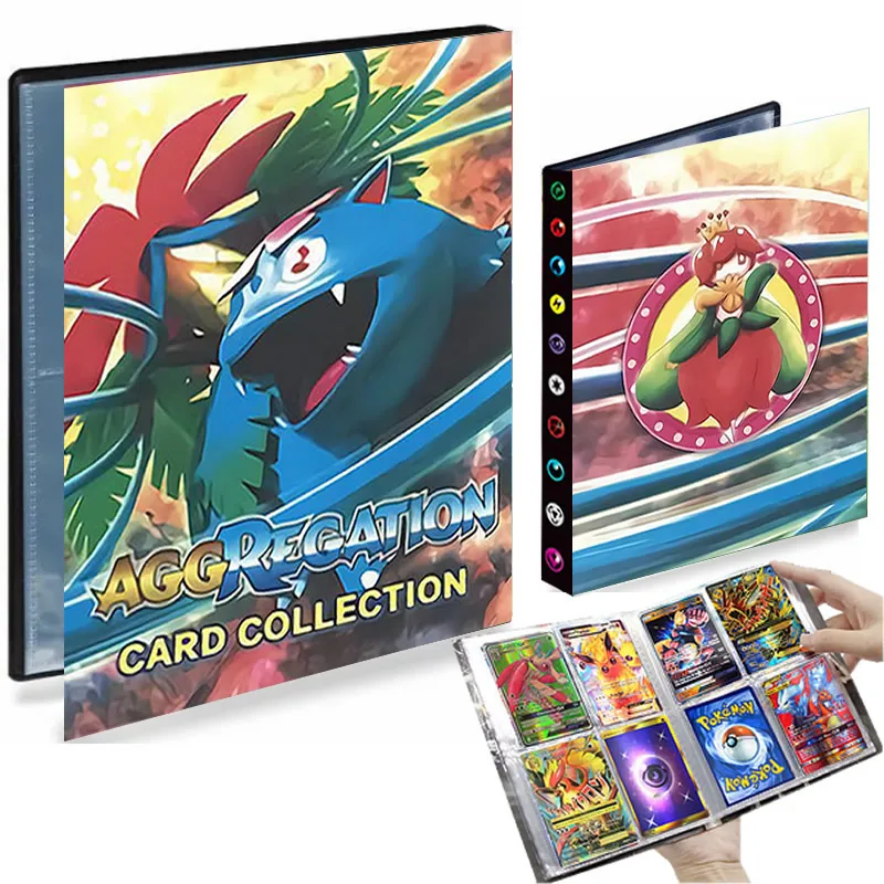 

4 Pocket Album Pokemon 240 Card Livre Pokémon Collection Holder Playing Game Agg Recattion Binder Folder Loaded List Book Map