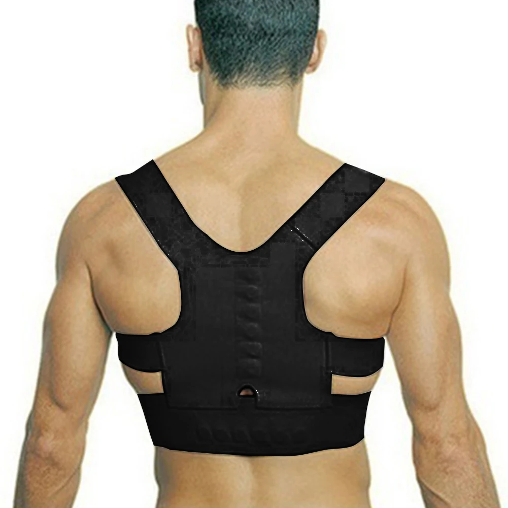 Fitness Accessory Adjustable Magnetic Back Support Belt Bad Posture Corrector Clavicle Spine Shoulder Lumbar Brace Correction | Спорт и