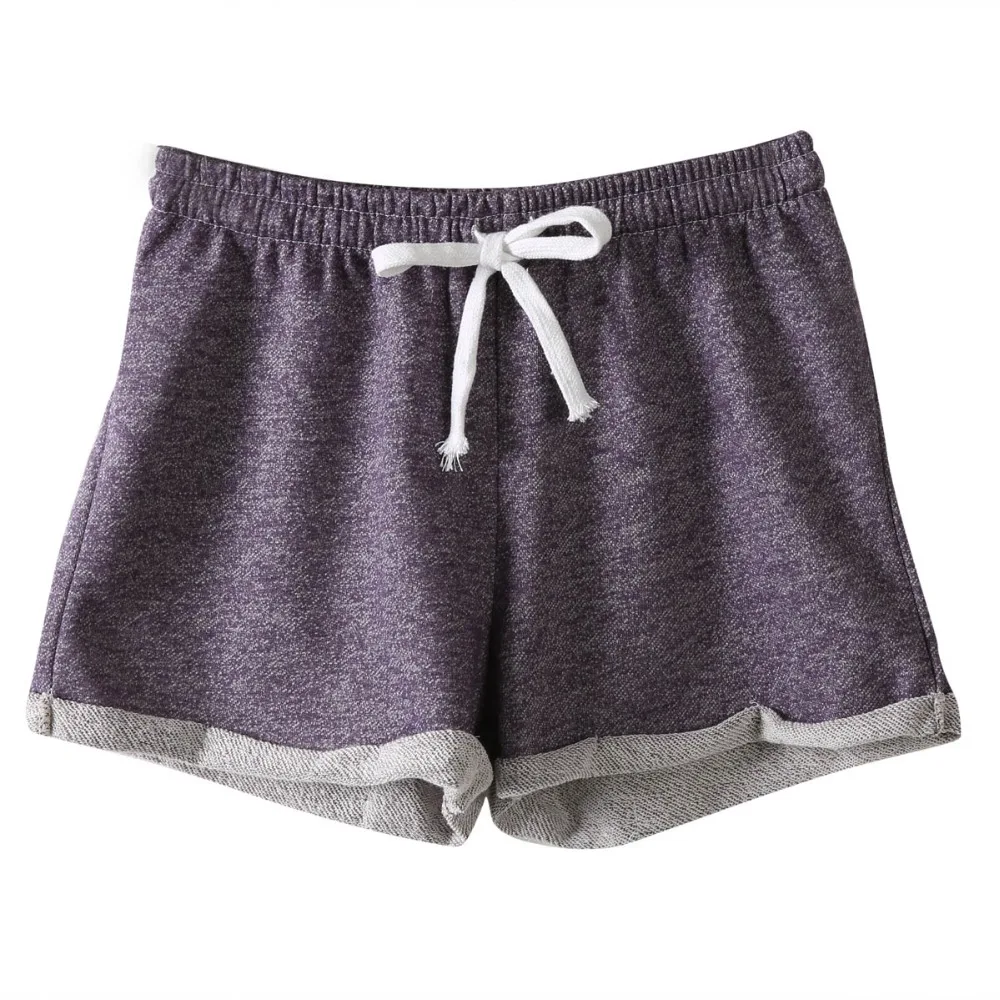 Женские свободные шорты из смесового хлопка летние повседневные спортивные с