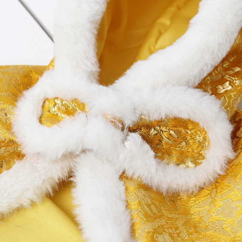 

Windproof New Pet Costumes Luxury Golden Cat Dog Christmas Sweater Suit for Cold Weather Ubrania Dla Kota Pet Prouducts OO50JS