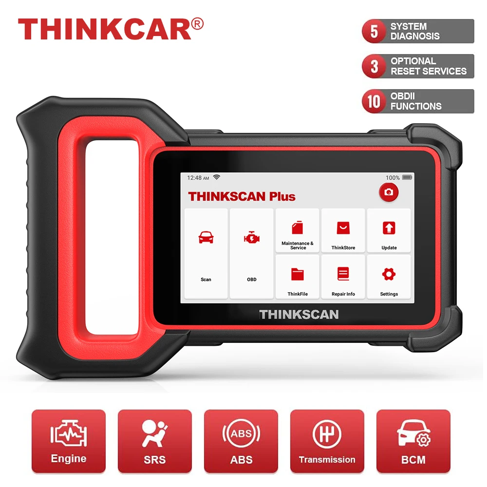 

Автомобильный сканер THINKCAR Thinkscan Plus S4 OBD2, Автомобильная подушка безопасности ABS BCM TCM ECM, считыватель кодов системы OBDII OBD2, сканер, Автомобильны...