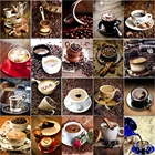 DIY 5D пейзаж, алмазная живопись, кофейная чашка, полностью Алмазная круглая, ручная вышивка, мозаика, декоративная настенная наклейка, Новогодний подарок