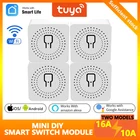 Модуль Wi-Fi Tuya Mini 16 А с двухсторонним управлением через приложение Smart Life, прерыватель для умного дома, работает с Alexa Google Home Smart Home
