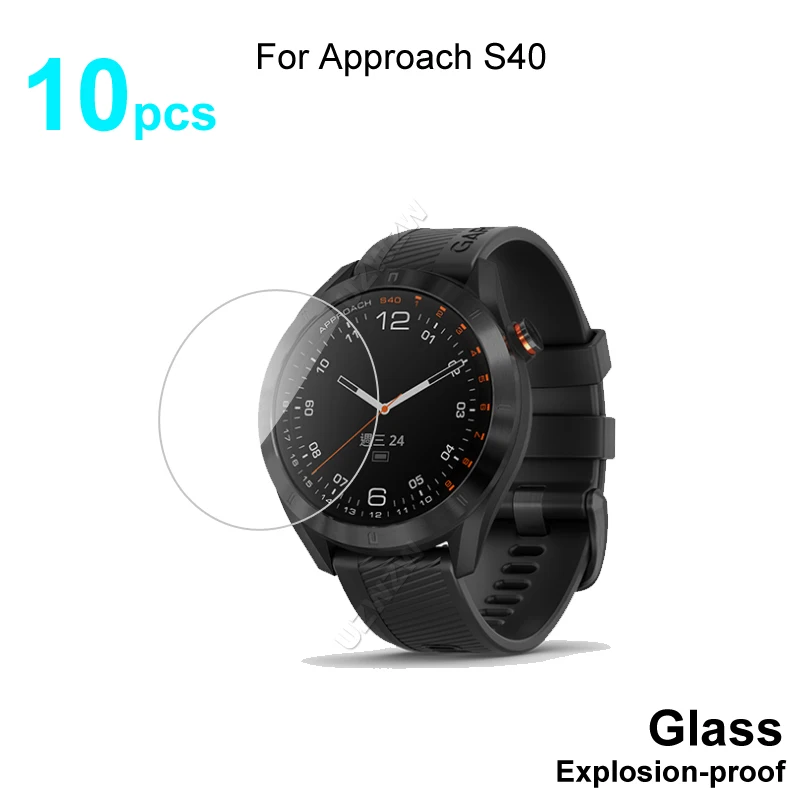 

10pcs For Garmin Approach S40 Smart Watch Screen Protector Protective Tempered Glass Film Explosion-proof
