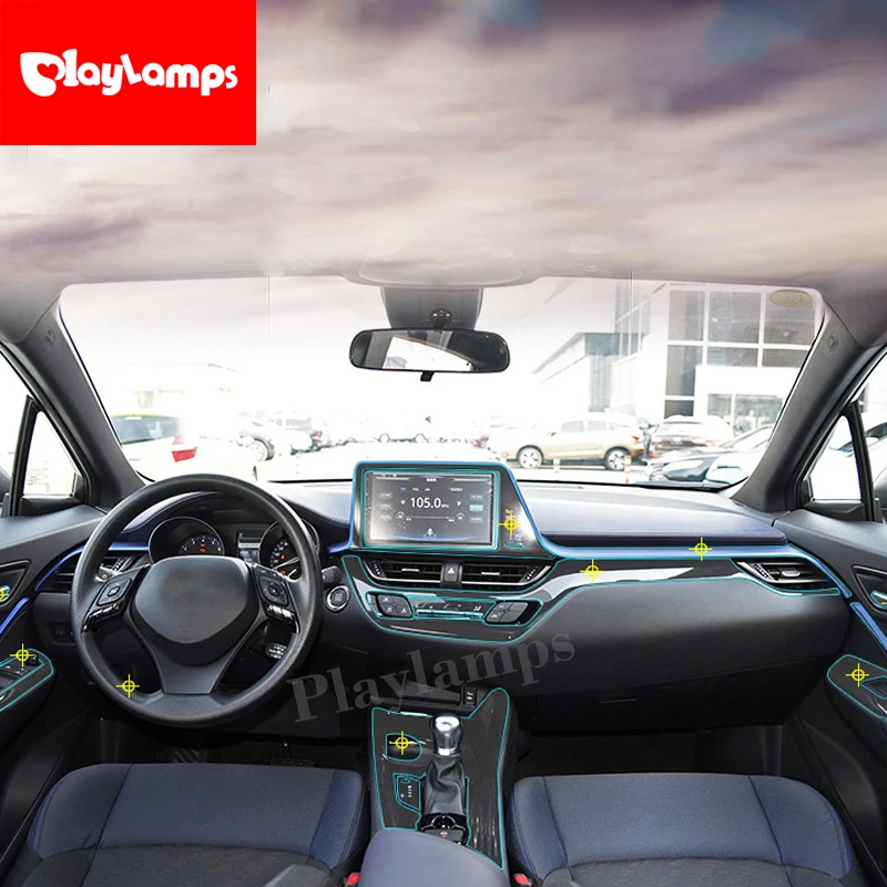 Наклейка s для Toyota CHR ТПУ пленка прозрачная наклейка защитная Крышка центральной