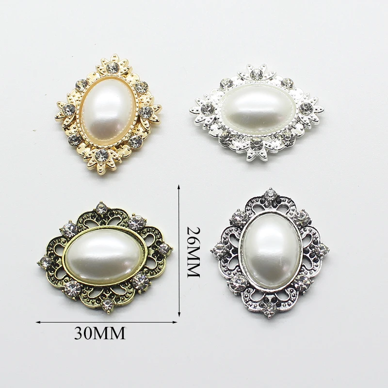 10 шт. 30*26 мм металлические кнопки для одежды швейные пуговицы стразы из цинкового