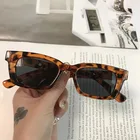 Прямоугольные Винтажные Солнцезащитные очки с леопардовым принтом, 1 шт., модные дизайнерские ретро солнцезащитные очки, женские очки, Повседневные очки кошачий глаз, 2021
