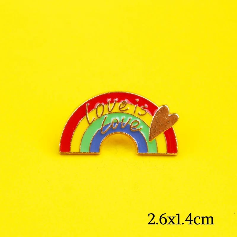 Любовь Радуга гей шпильки сердце эмаль шпилька флаги карандаш Броши с сердечком