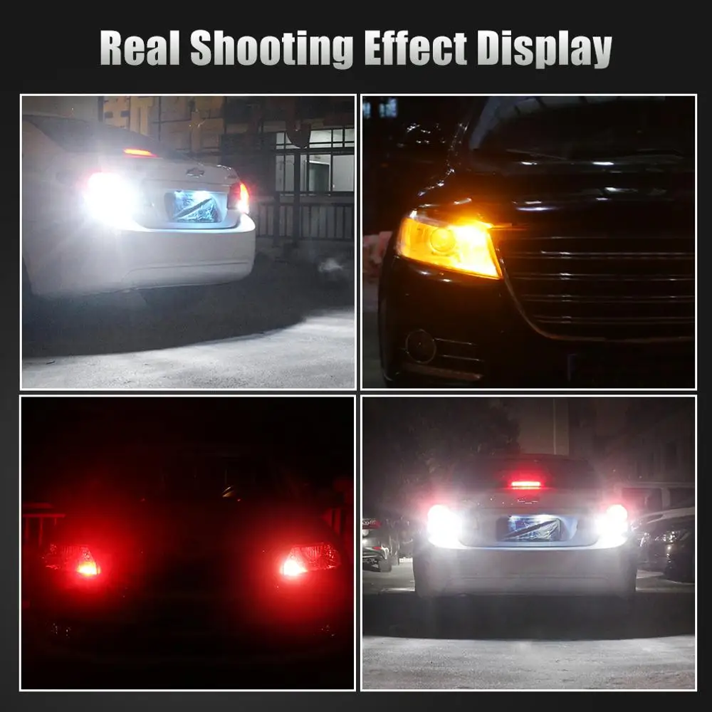 1 шт. T20 Светодиодная лампа 7443 W21/5 Вт Светильник T25 3157 P27/7 светодиодный