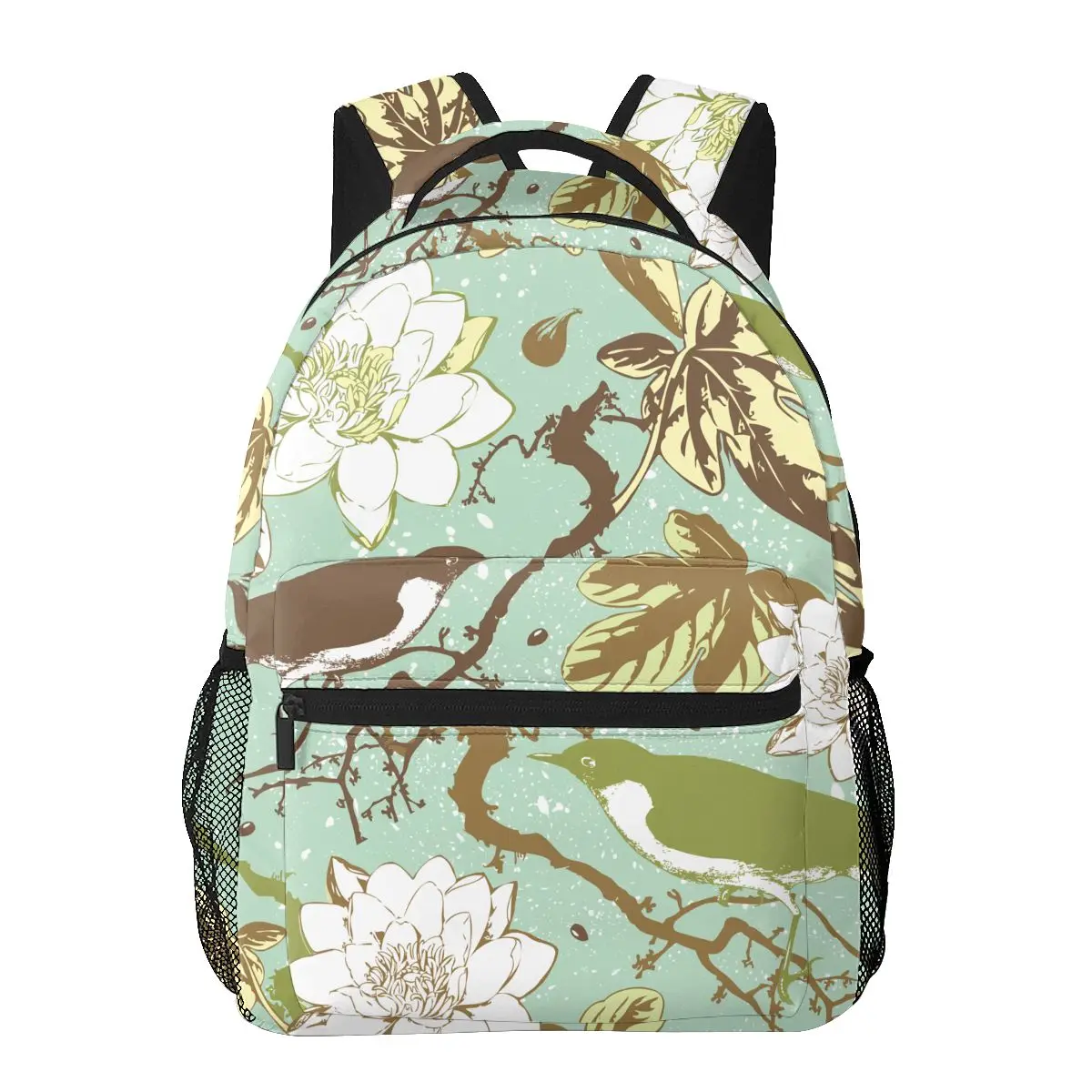 

2021 Backpack Women Shoulder Bag Spring Flower With Birds Fashion School Bag For Teenage Girl Backpacks Travel Bag
