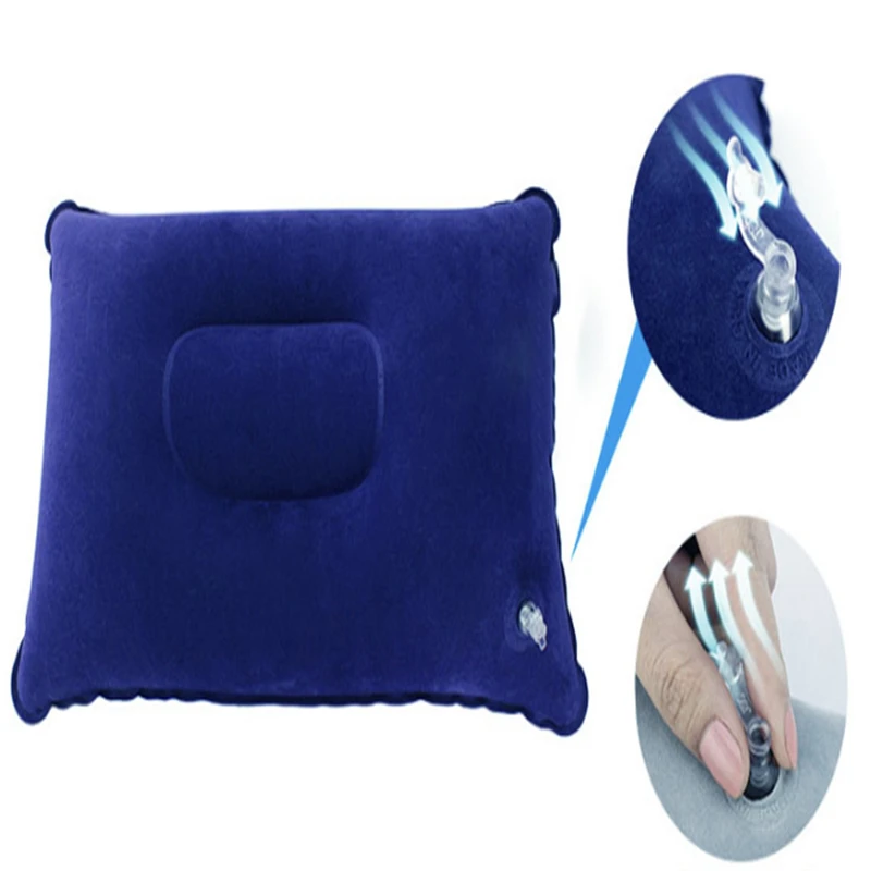 Портативная мягкая Сверхлегкая надувная плюшевая подушка для сна путешествий